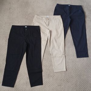 Women's Liz Claiborne Classic Stretch Chino Pants (BUNDLE of 3)